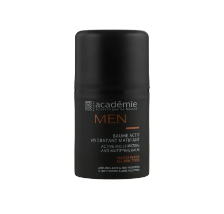 Активний зволожуючий матуючий бальзам Academie Men Active Moisturizing and Matifying Balm