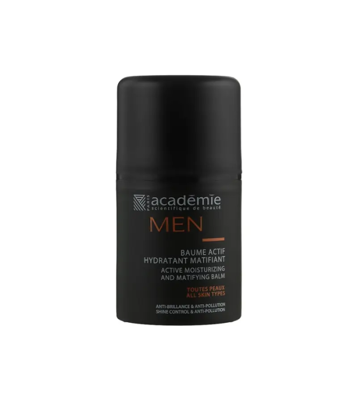 Активний зволожуючий матуючий бальзам Academie Men Active Moisturizing and Matifying Balm