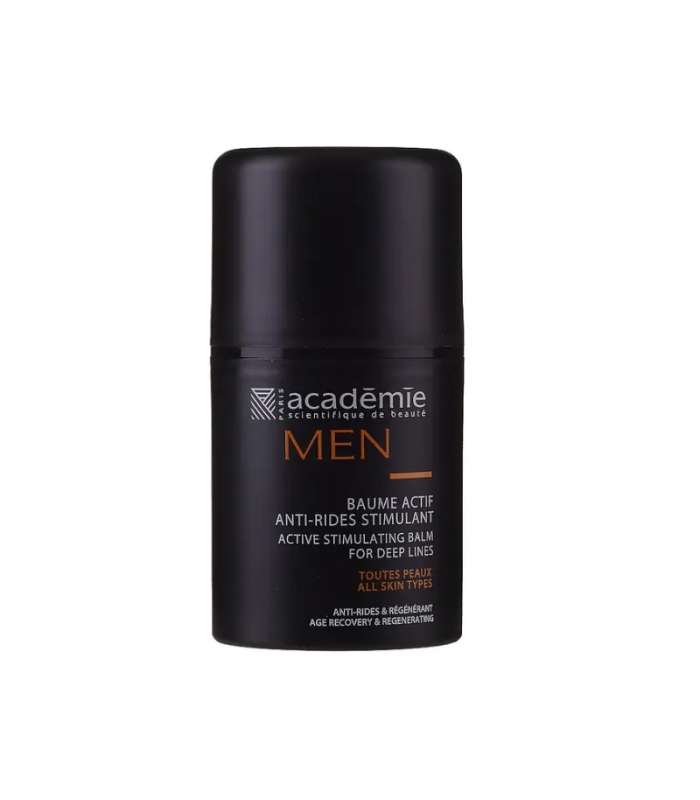 Активний стимулюючий віднолюючий бальзам від зморшок Academie Men Active Stimulating Balm for Deep Lines
