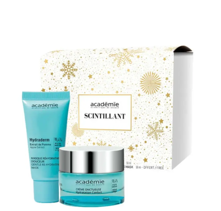 Подарунковий набір для зволоження шкіри обличчя Academie Scintillant Hydraderm Set