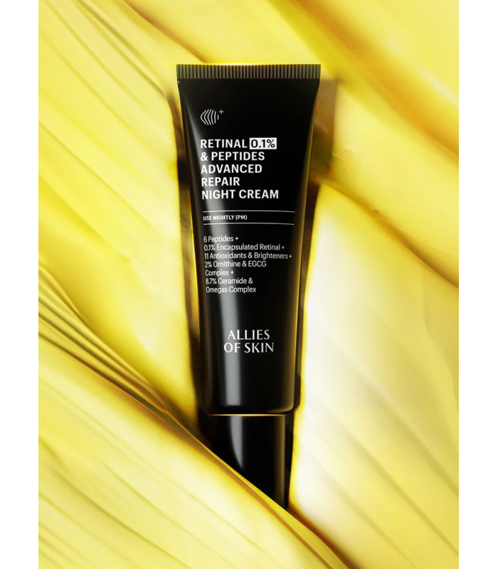 Нічний антивіковий крем з ретинолом Allies Of Skin Retinal 0.1% & Peptides Advanced Repair Night Cream 48mL