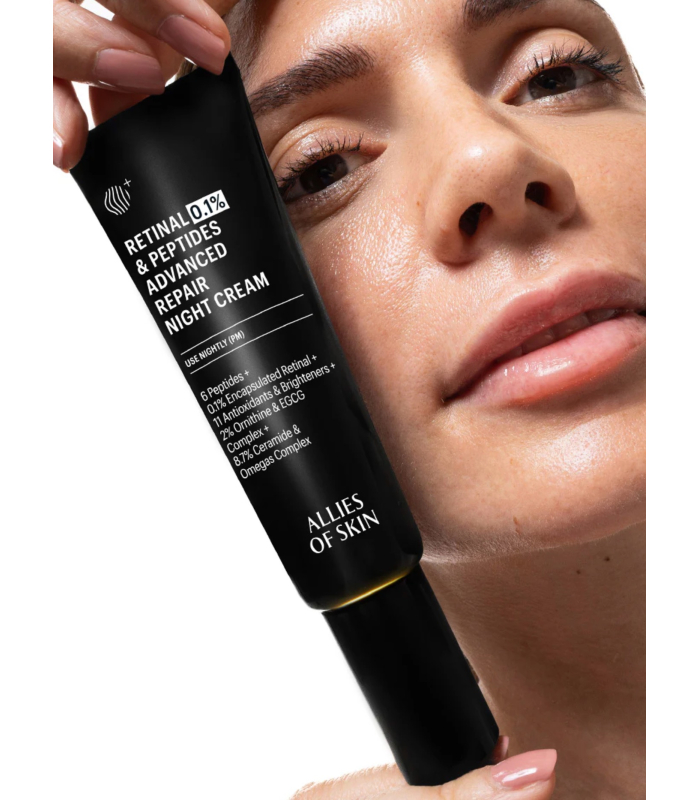 Нічний антивіковий крем з ретинолом Allies Of Skin Retinal 0.1% & Peptides Advanced Repair Night Cream 48mL