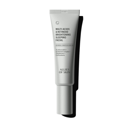 Нічний мультикислотний пілінг з ретинолом Allies Of Skin Multi Acids &  Retinoid Brightening Sleeping Facial 48mL