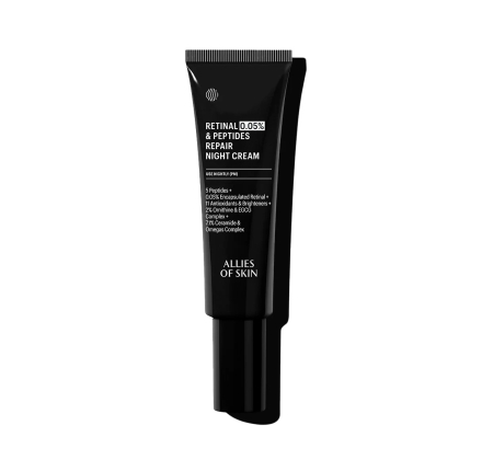 Крем нічний антивіковий з ретиналем Allies Of Skin 0.05% Retinal & Peptides Repair Night Cream 48mL