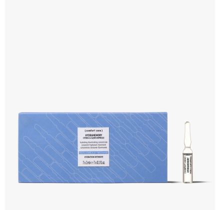 Ампули для обличчя «Зволоження та сяйво» Comfort Zone Hydramemory Hydra Glow Ampoule
