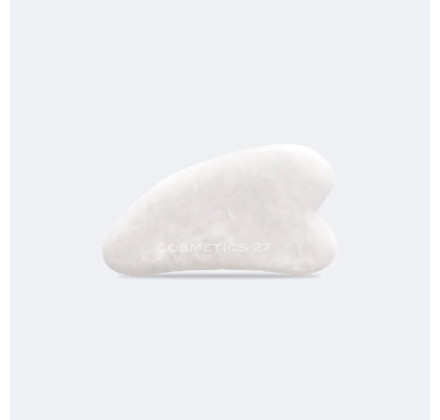 Гуа ша для масажу з білого нефриту Cosmetics 27 Gua Sha