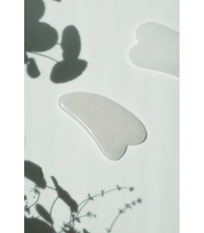Гуа ша для масажу з білого нефриту Cosmetics 27 Gua Sha