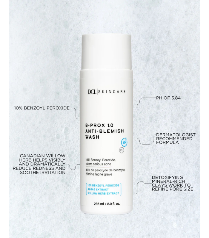 Очищуючий засіб з бензоїл пероксидом DCL B Prox 10 Anti-Blemish Wash 236mL