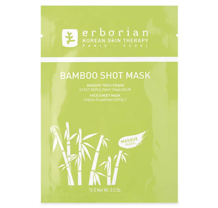 Бамбук зволожуюча тканинна маска для обличчя Erborian Bamboo Shot Mask