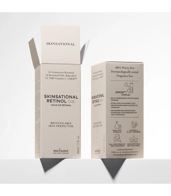 Олія для обличчя з 2% ретиноїду і 5% вітаміну С THD Melumé Skinscience Skinsational Retinol Oil 30mL