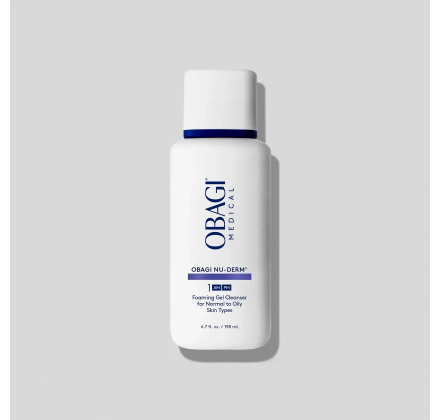 Очищуючий засіб для нормальної жирної шкіри Obagi Nu-Derm Foaming Gel Normal to Oily 198mL