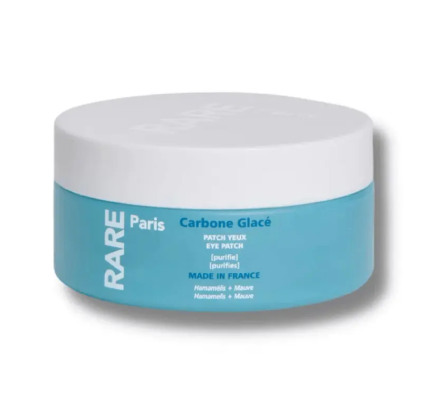 Патчі для контуру очей проти набряків з гамамелісом та екстрактом мальви RARE Paris Carbone Glacé Purifying Eye Patch