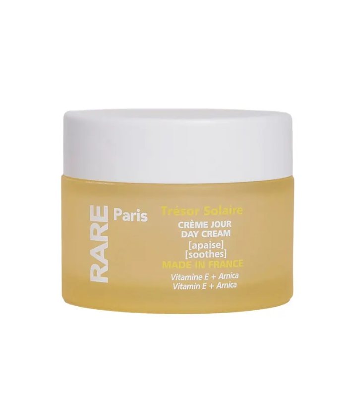 Заспокійливий денний крем для обличчя з вітаміном Е та екстрактом арніки RARE Paris Trésor Solaire Soothing Day Cream