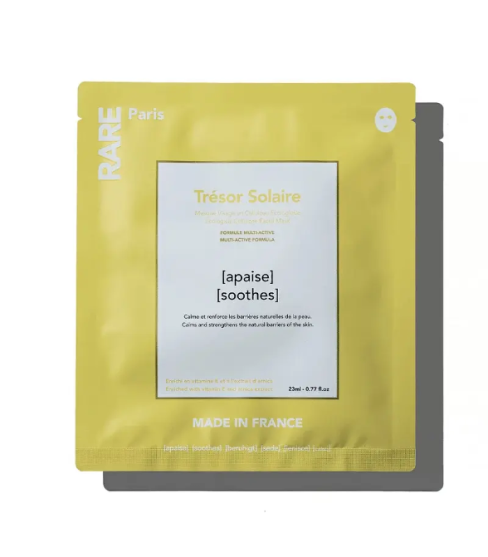 Заспокійлива маска для обличчя з Вітаміном Е та екстрактом арніки RARE Paris Trésor Solaire Soothing Face Mask