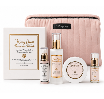 Подарунковий набір великий Rosy Drop з косметичкою