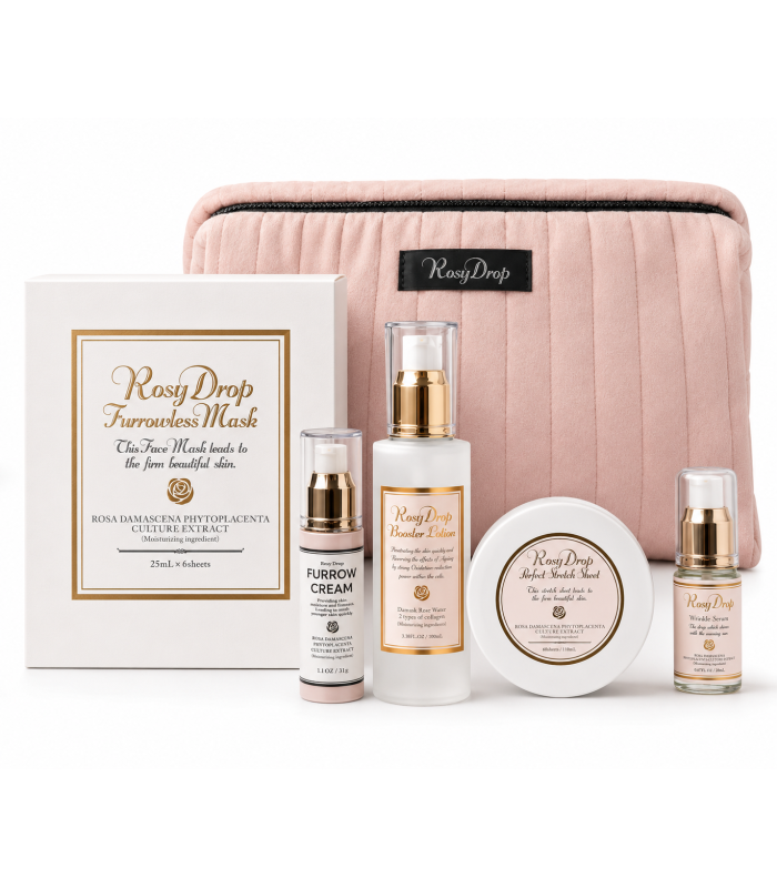 Подарунковий набір великий Rosy Drop з косметичкою