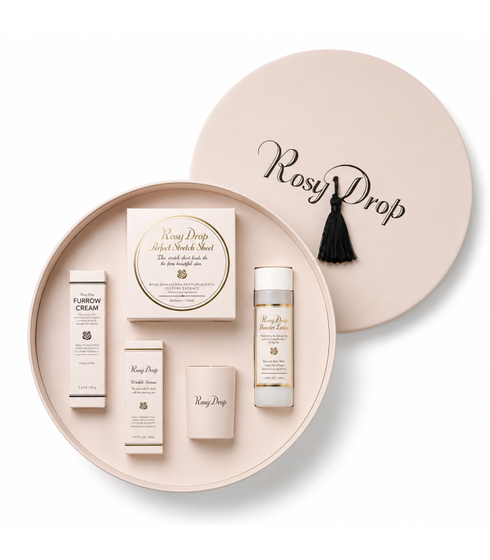 Подарунковий набір в круглій коробці Rosy Drop Gift Set New