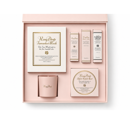 Великий подарунковий набір всіх засобів в квадратній коробці Rosy Drop Set Of All