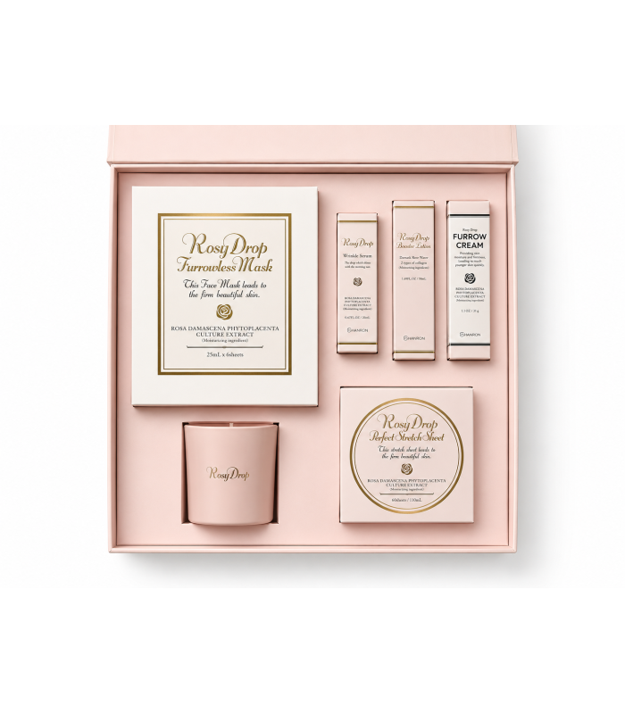 Великий подарунковий набір всіх засобів в квадратній коробці Rosy Drop Set Of All