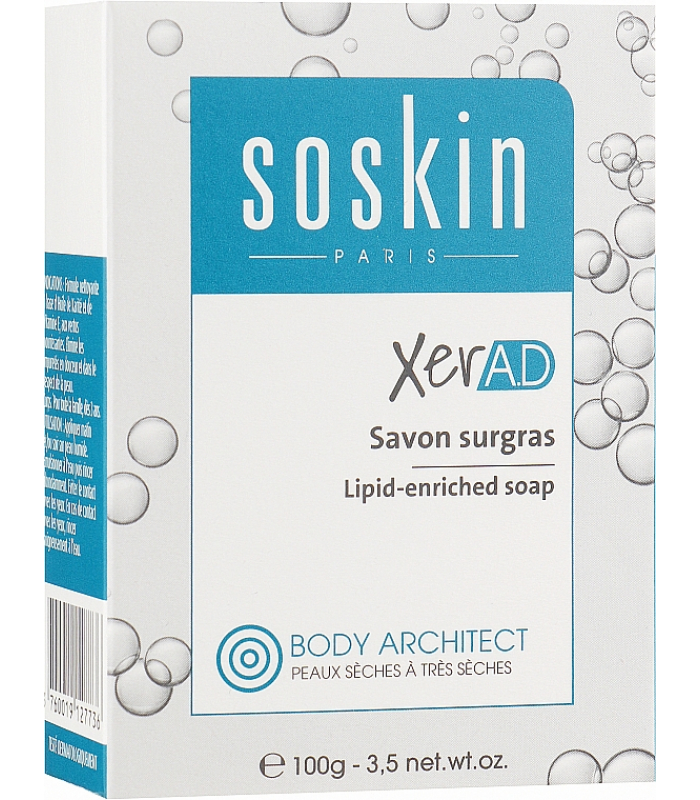 Дерматологическое мыло с липидами Soskin Xer.A.D savon