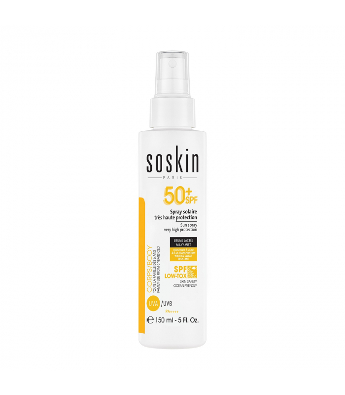 Солнцезащитный спрей высокой степени защиты Soskin Sun spray very high protection 150mL