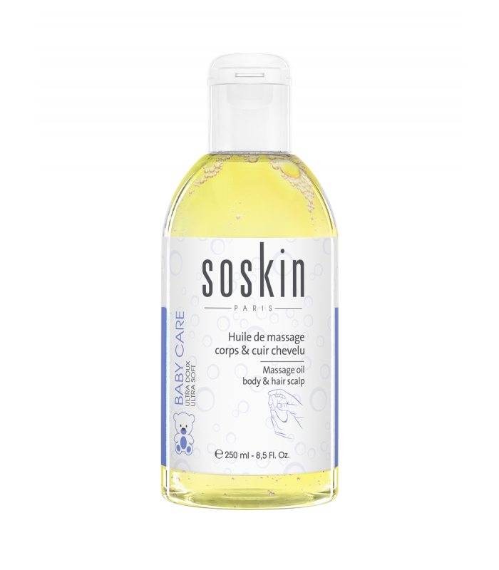 Масло для массажа тела и головы Soskin Massage oil body & hair scalp 250mL