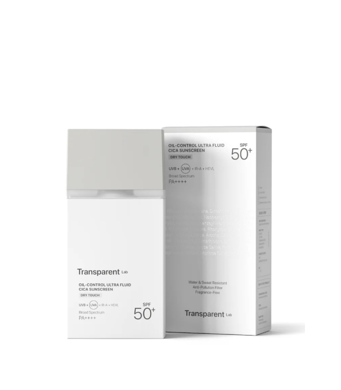 Сонцезахисний крем із центелою для контролю жирності шкіри Transparent Lab OIL-CONTROL ULTRA FLUID CICA SUNSCREEN 100mL